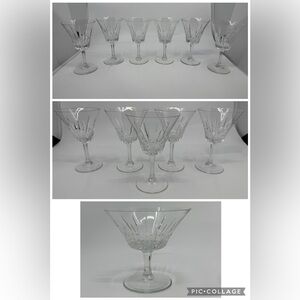 Helios Crystal West Germany Water/Wine/Champagne Glasses 12 Pcs